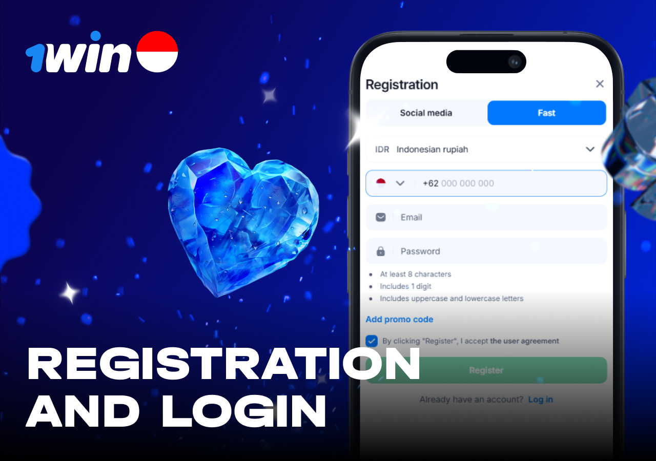Easy 1win Indonesia login and registration for players
