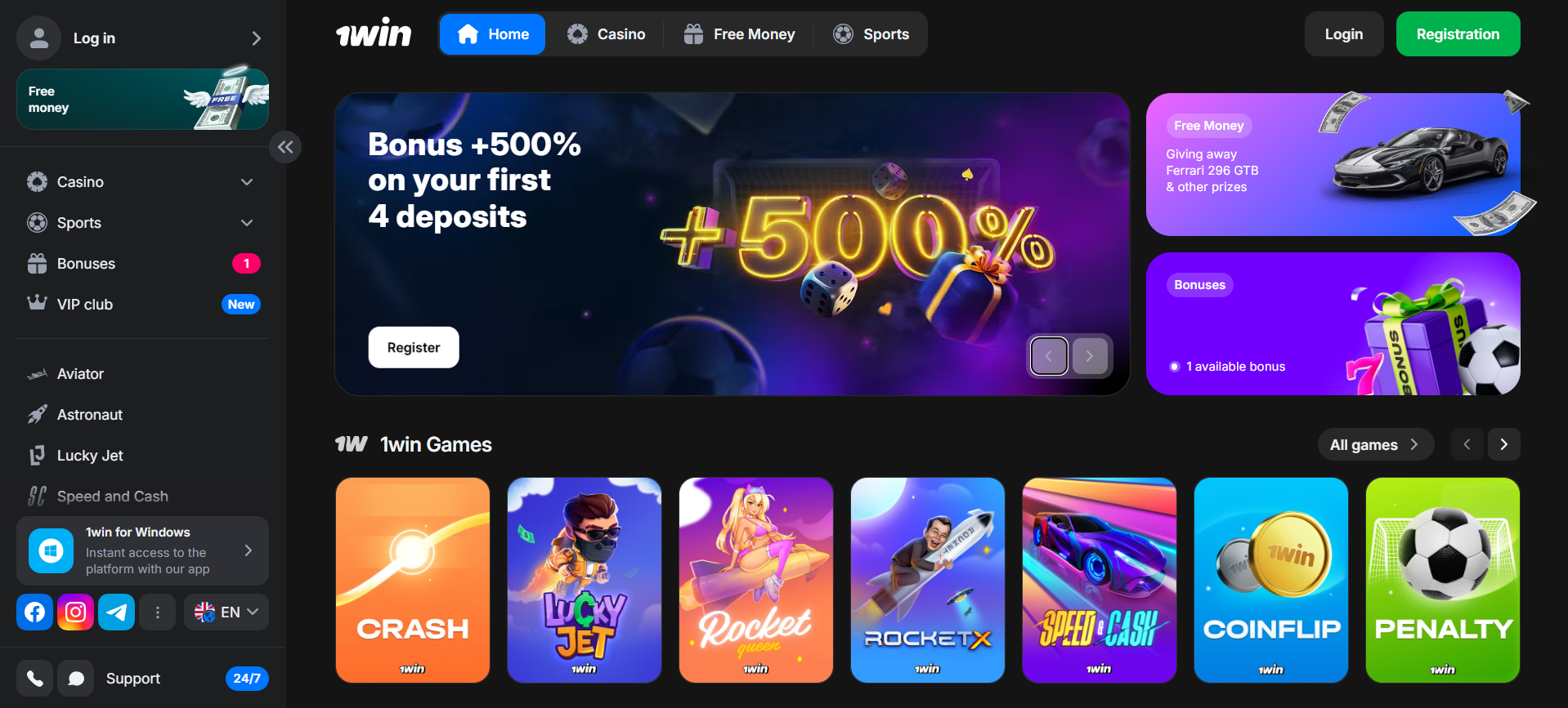 1win Indonesia review with slots and sportsbook